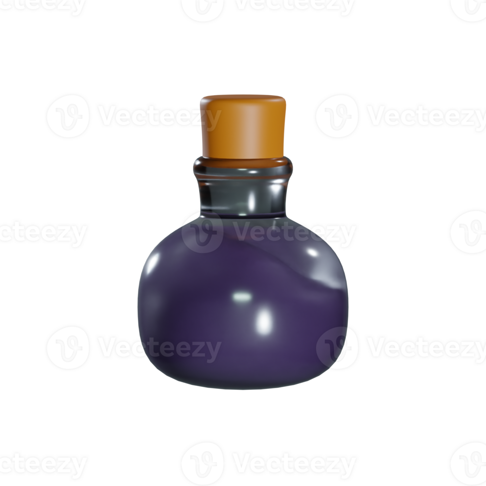 3d rendering of isolated potion icon png