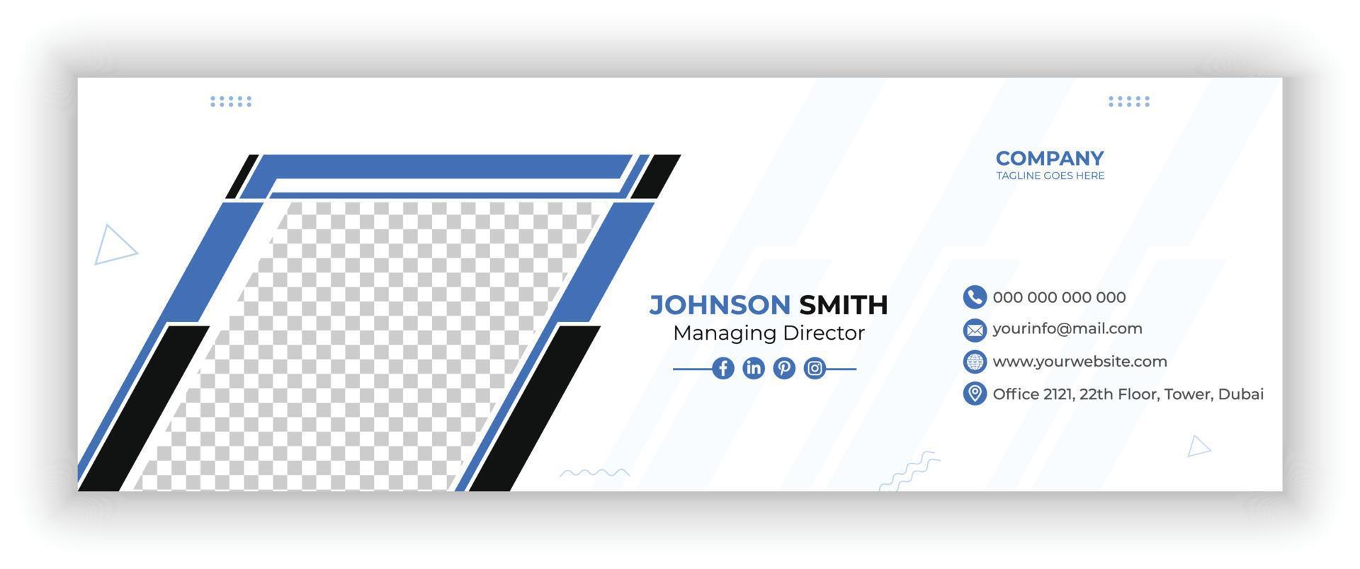 Corporate business email signature design or web banner design vector template