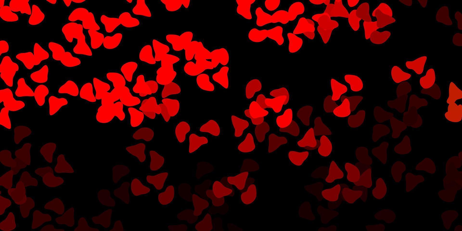 Dark red, yellow vector background with random forms.