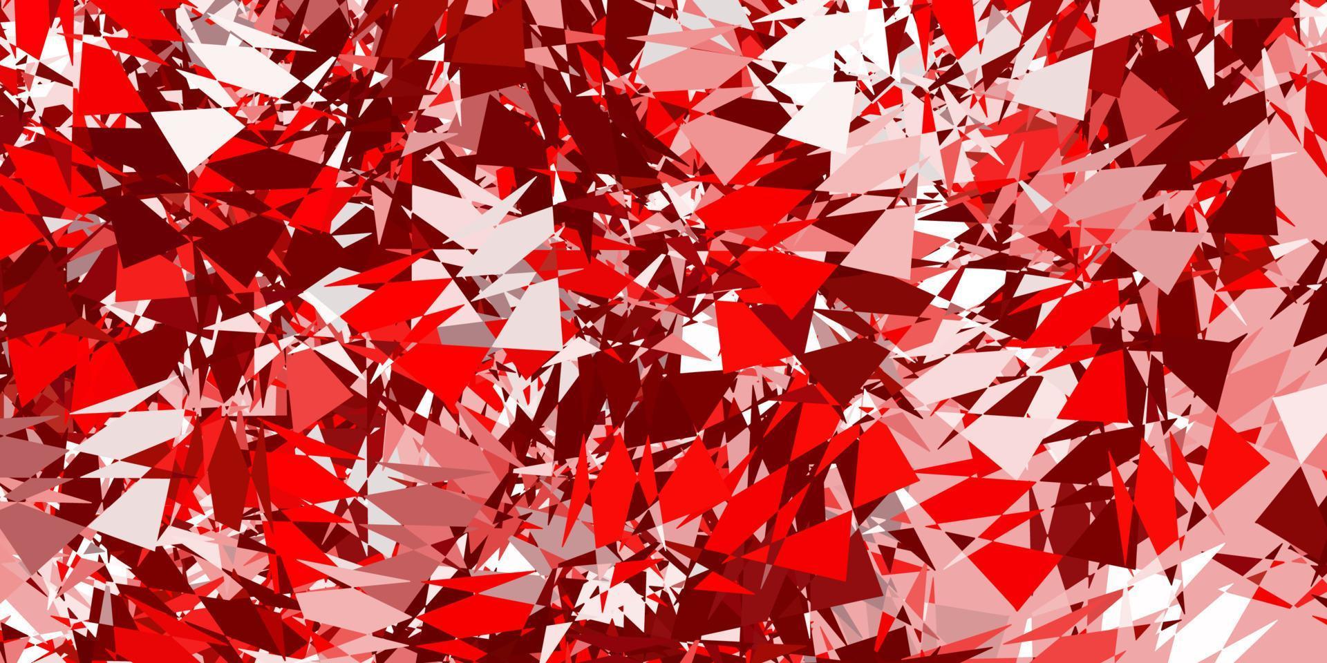 Light red vector background with triangles.