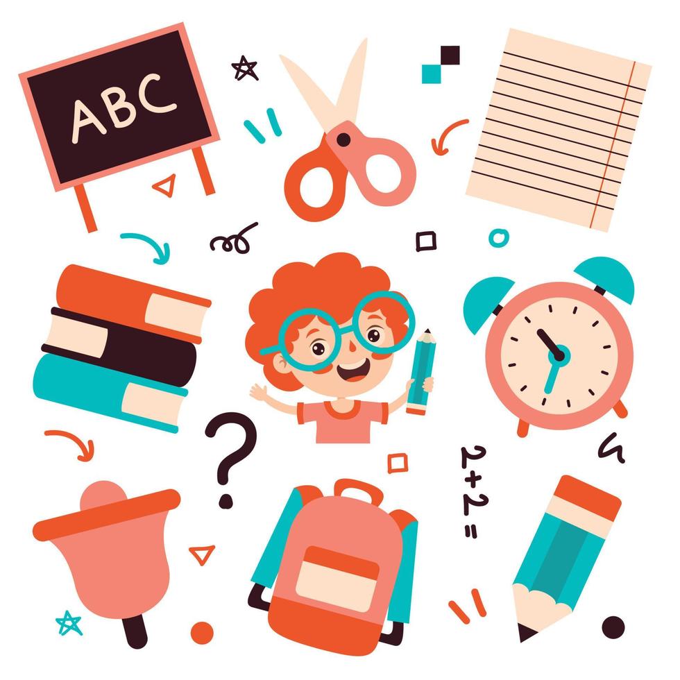 Education Concept With Cartoon Students vector