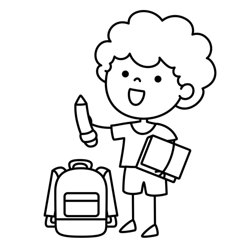 Line Art Drawing For Kids Coloring Page vector