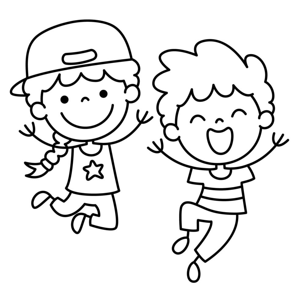 Line Art Drawing For Kids Coloring Page vector