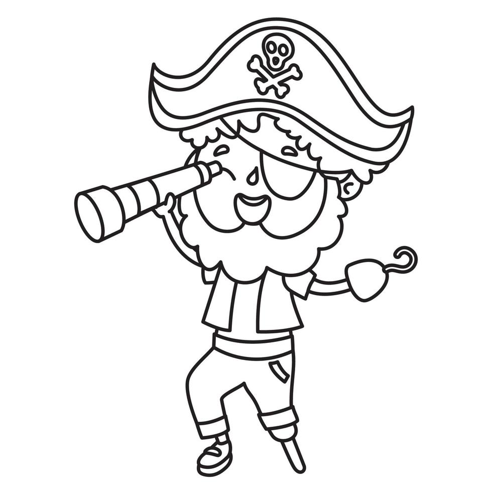 Line Art Drawing For Kids Coloring Page vector