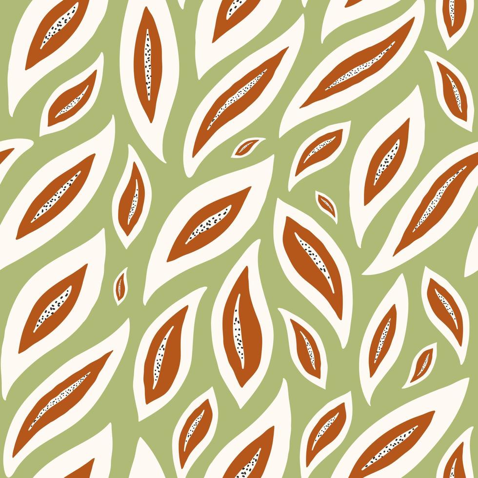 Modern abstract leaves seamless pattern. Creative collage contemporary background. Trendy botanical vector print for design.