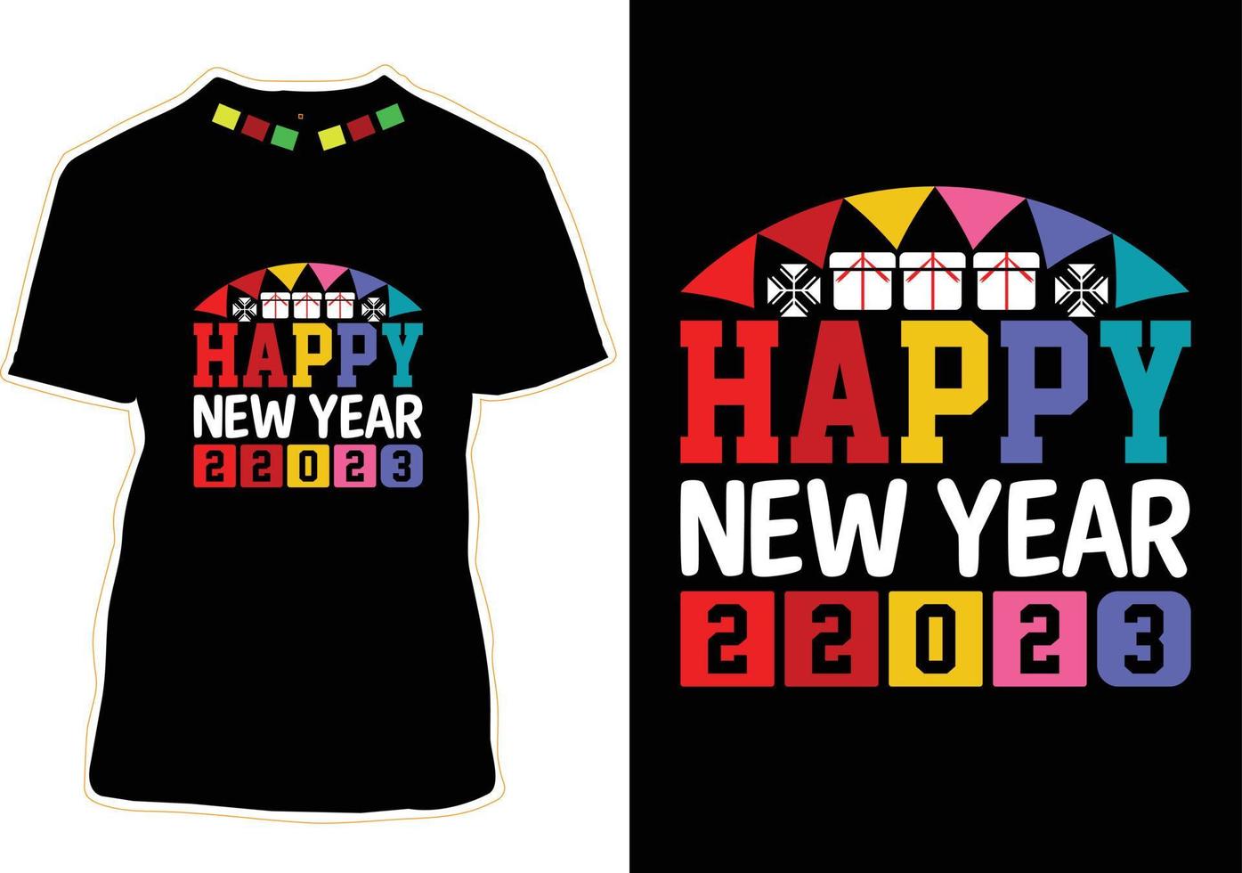 Happy New Year T-shirt Design 13400742 Vector Art at Vecteezy
