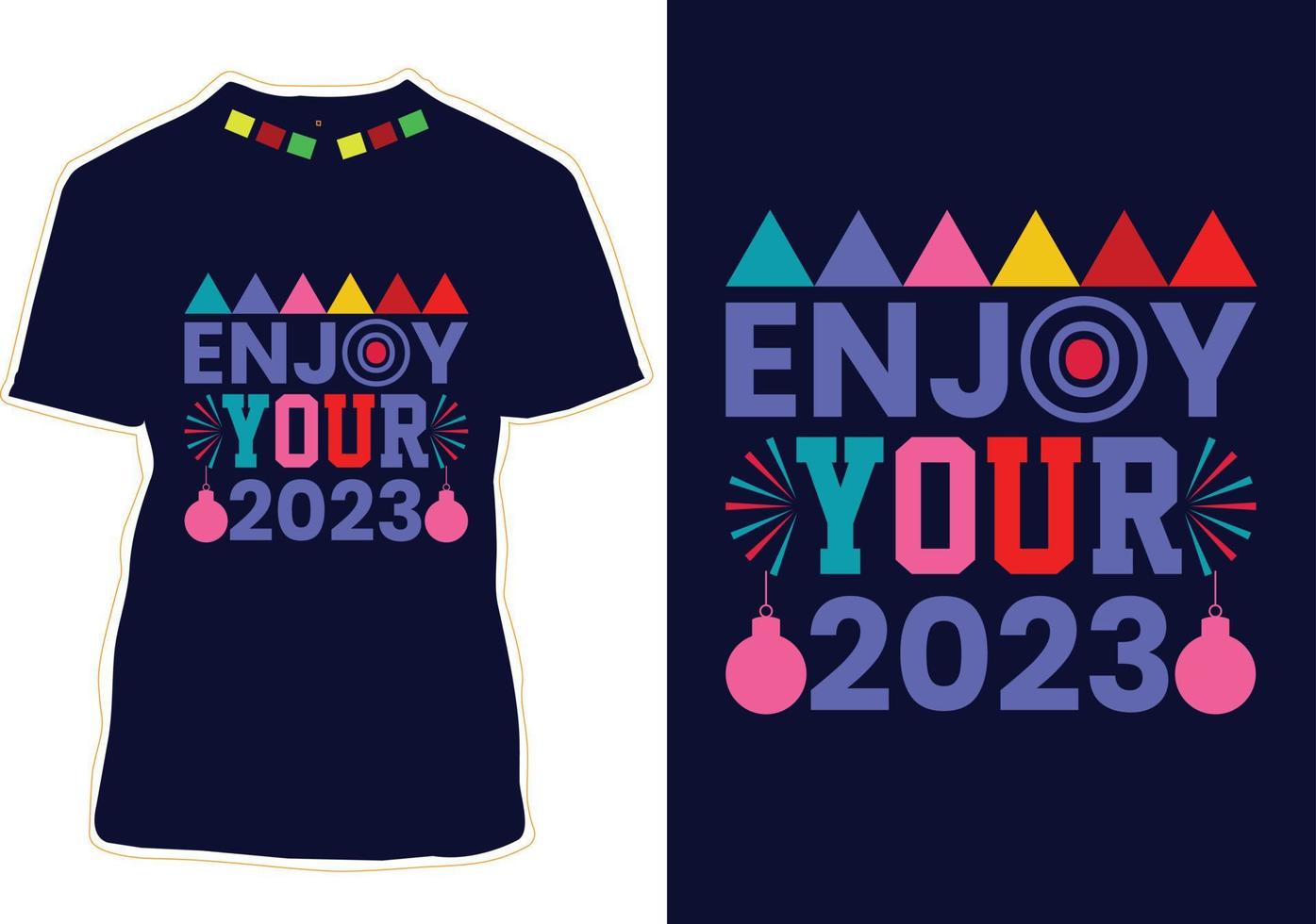Happy New Year T-shirt Design vector