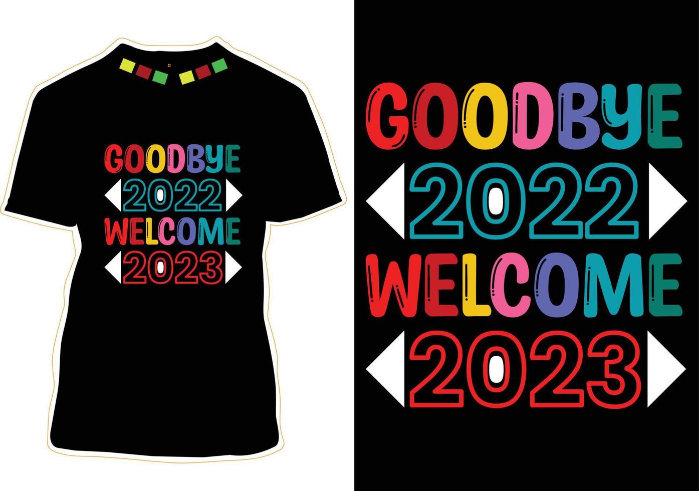 Happy New Year T-shirt Design vector