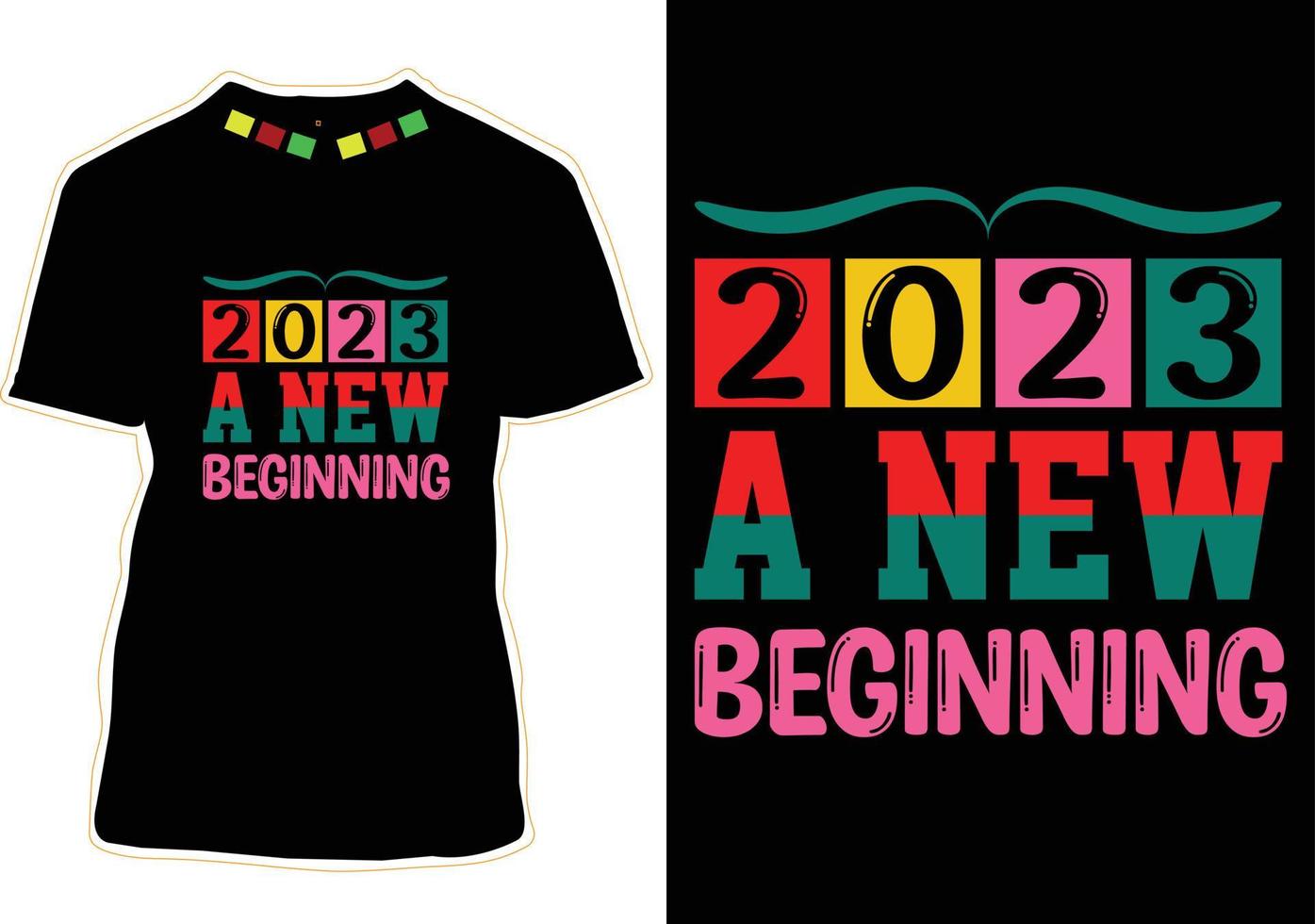 Happy New Year T-shirt Design vector
