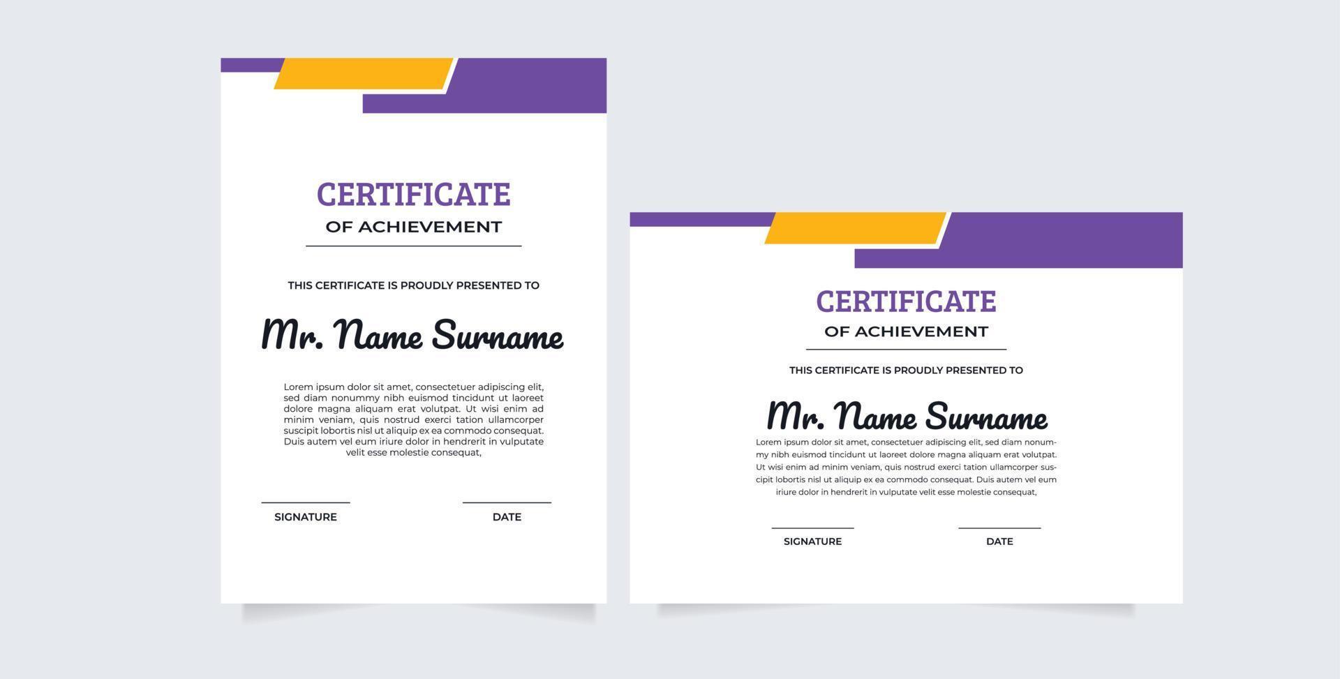 modern certificate template with realistic texture diamond shaped on the ornament and modern vector