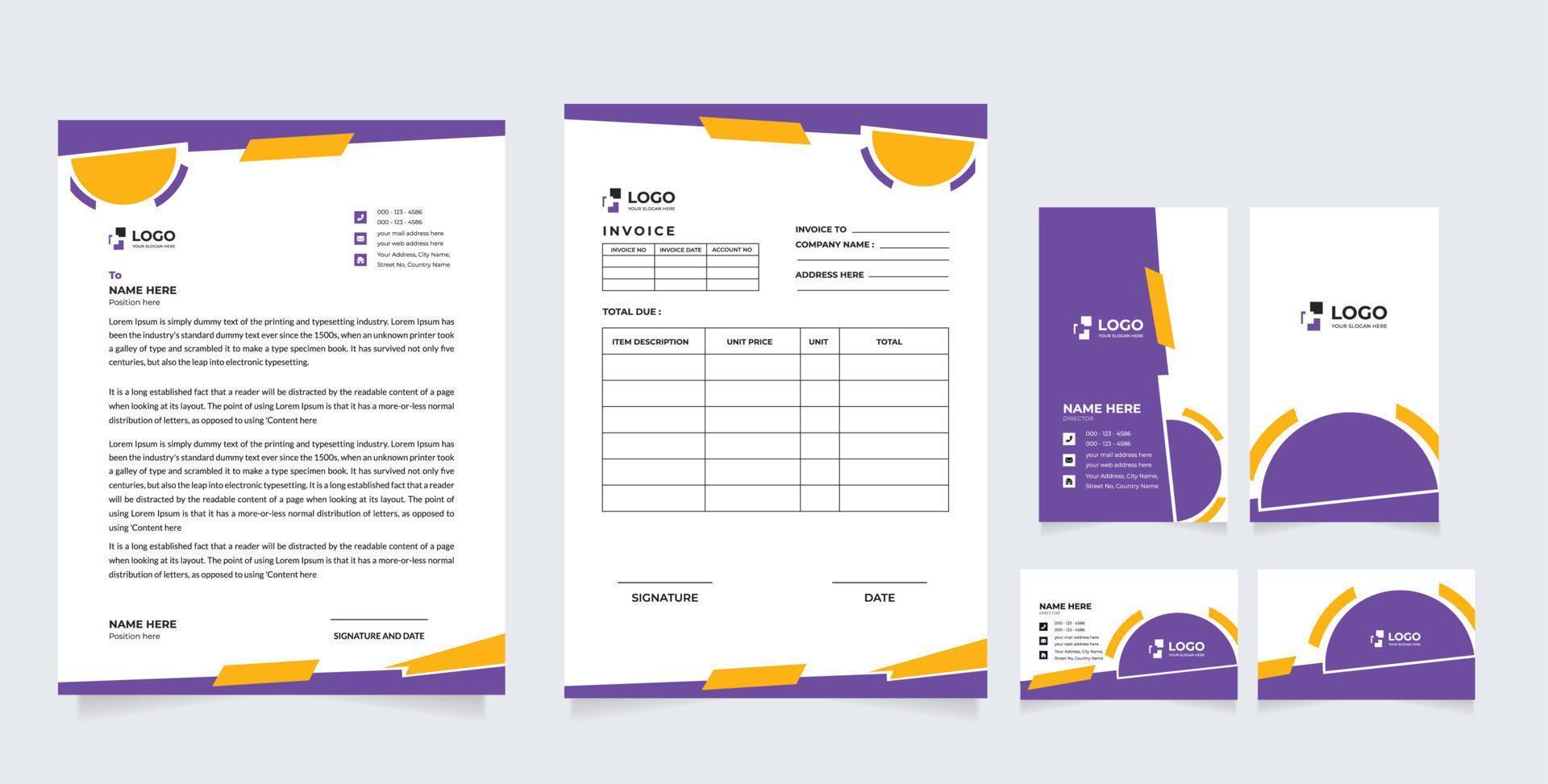 Corporate identity set branding template design kit. editable brand