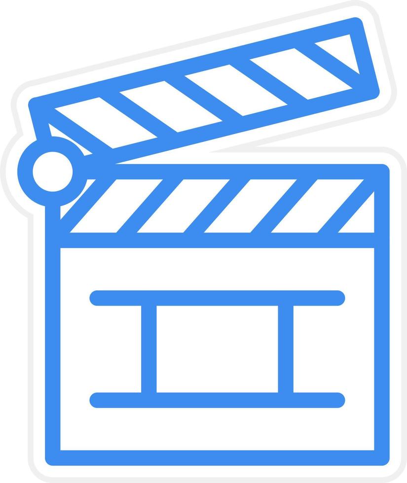 Clapper Board Icon Style vector