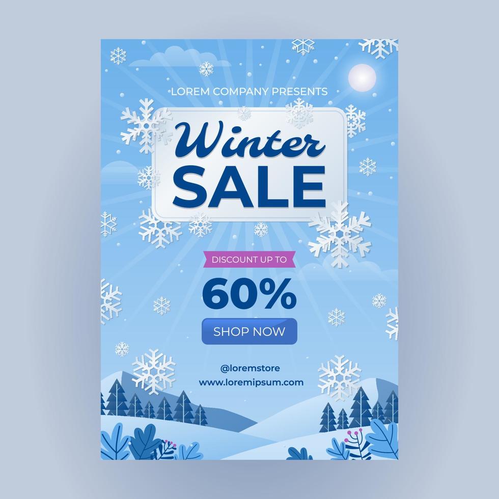Winter Sale Poster vector