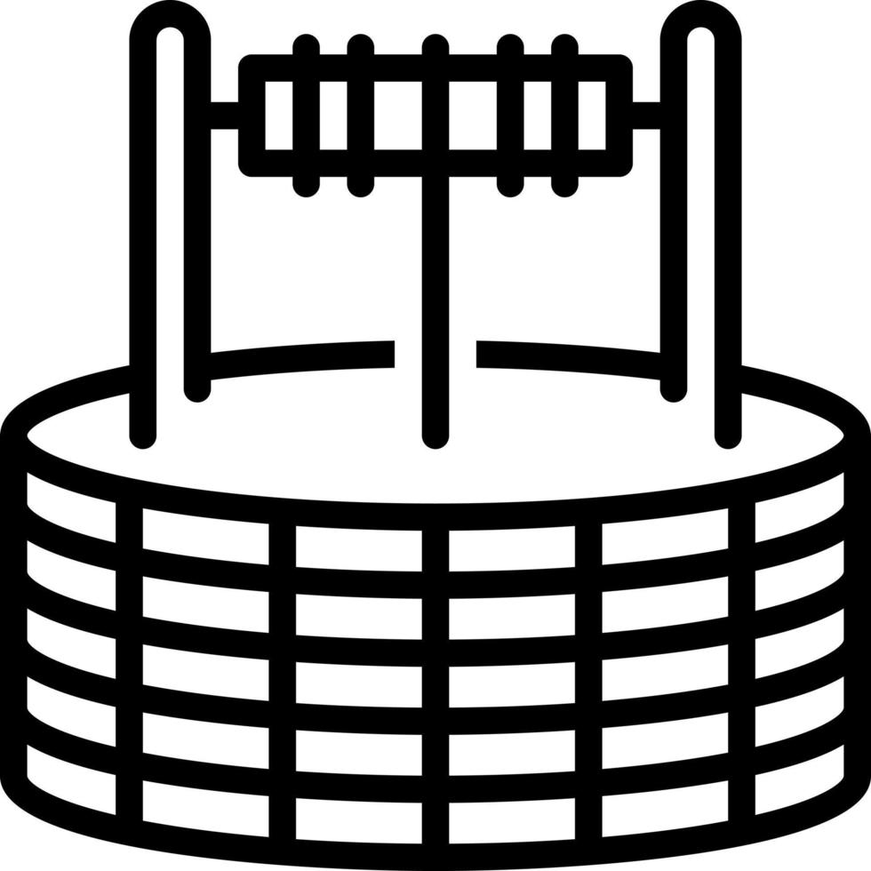 line icon for well vector