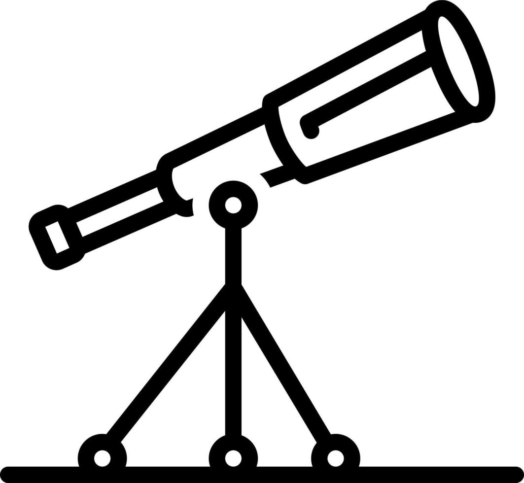 icono de línea para telescopio vector