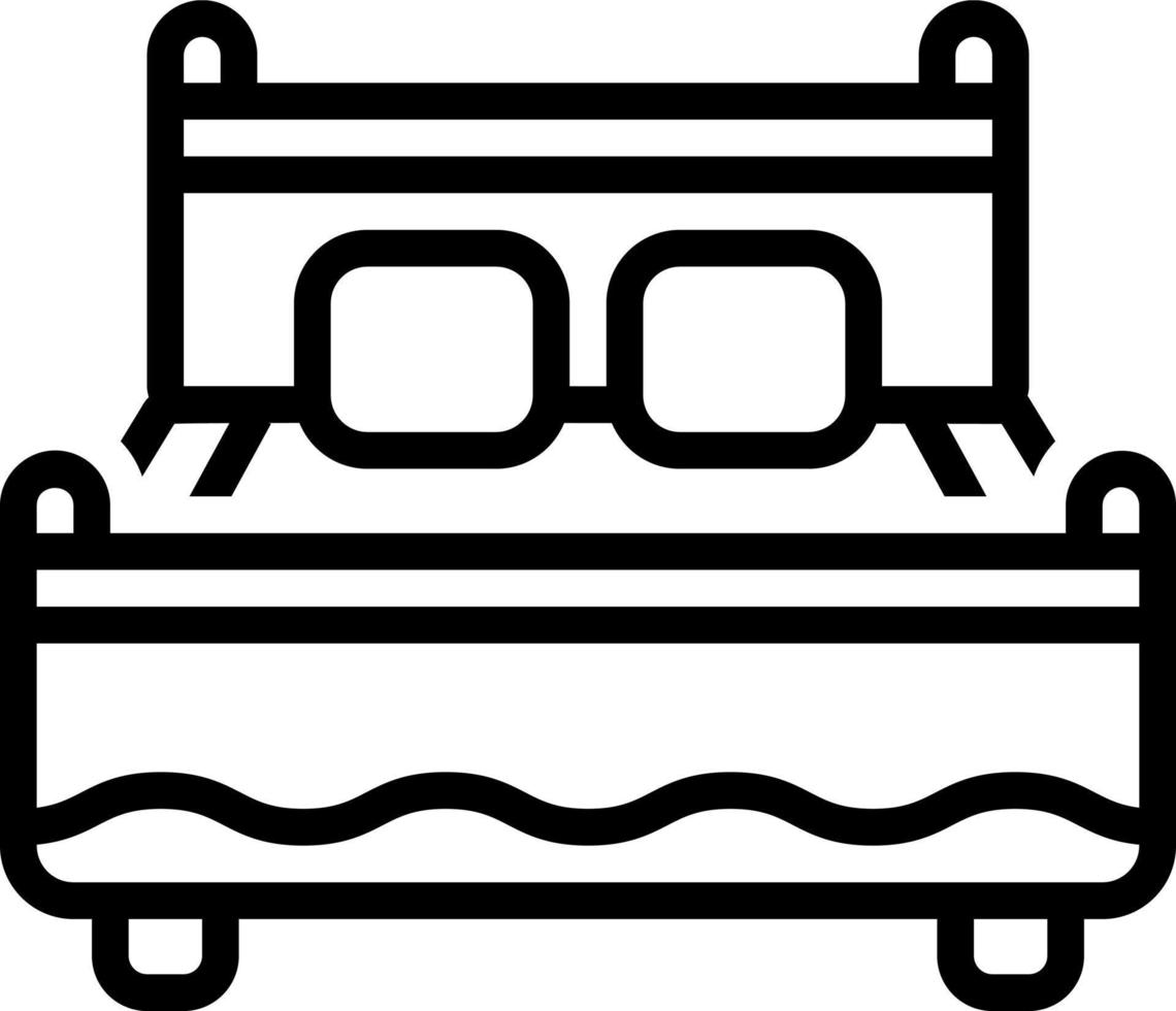 line icon for bed vector