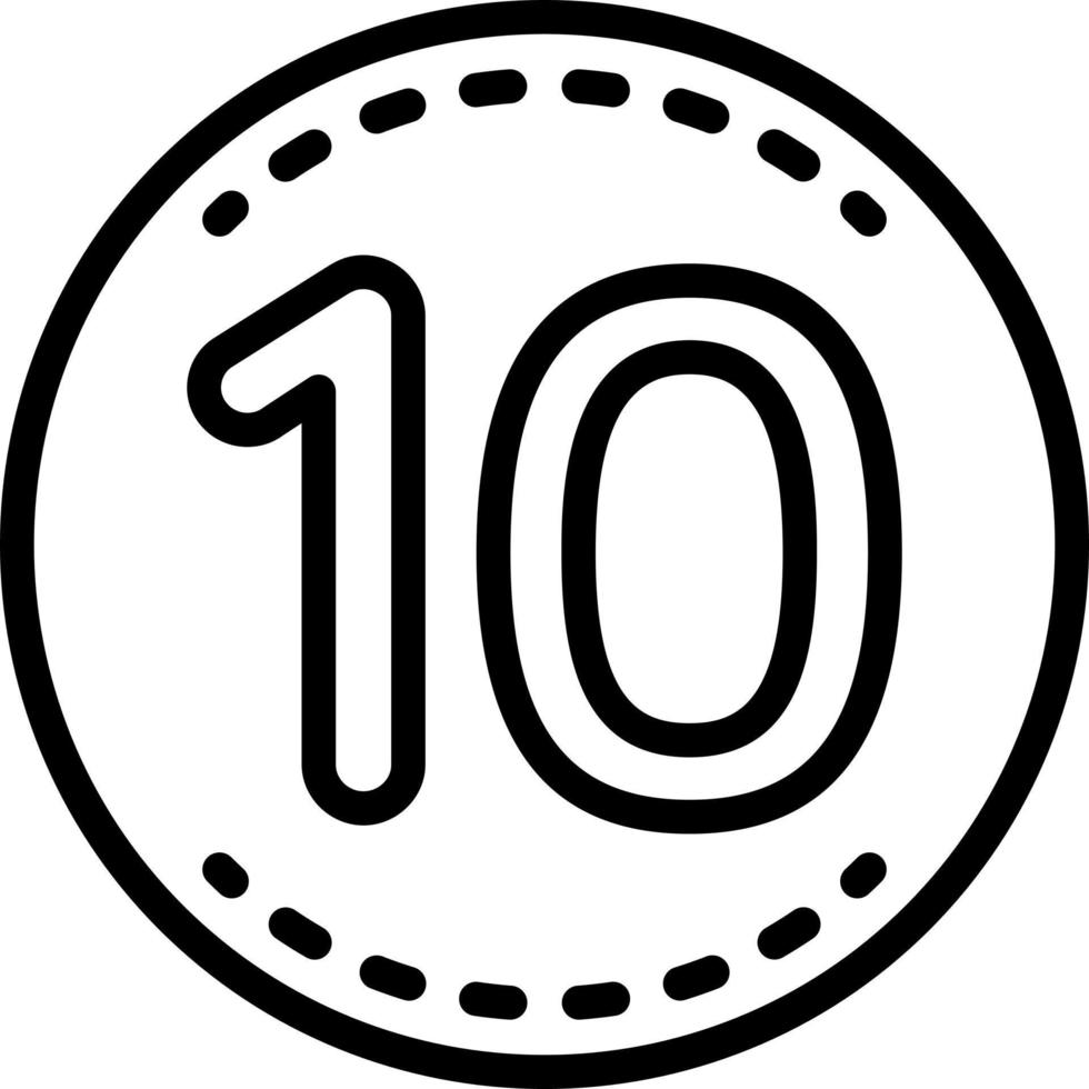 line icon for ten vector