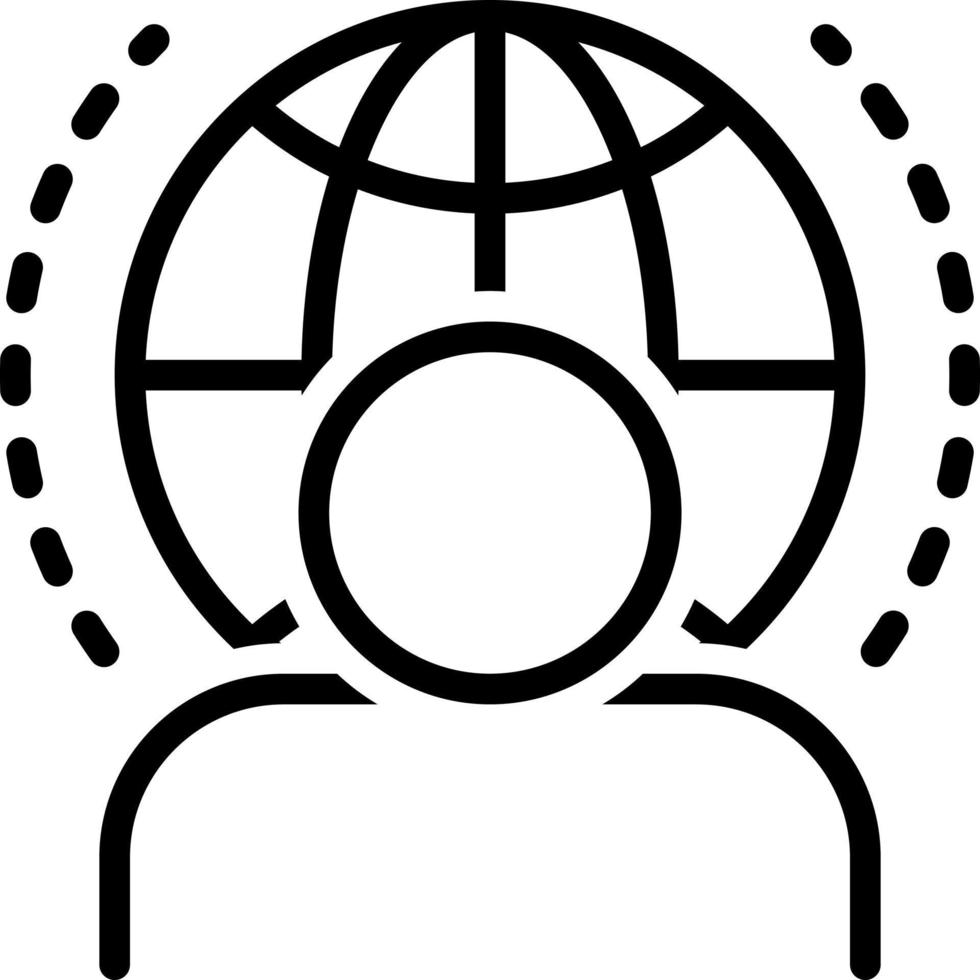 line icon for visitor vector