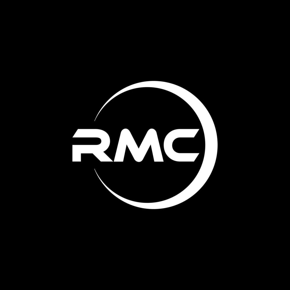 diseño del logotipo de la letra rmc en la ilustración. logotipo vectorial, diseños de caligrafía para logotipo, afiche, invitación, etc. vector