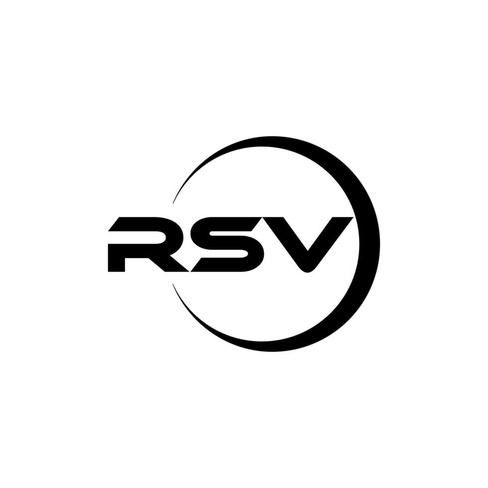 RSV letter logo design in illustration. Vector logo, calligraphy designs for logo, Poster, Invitation, etc.