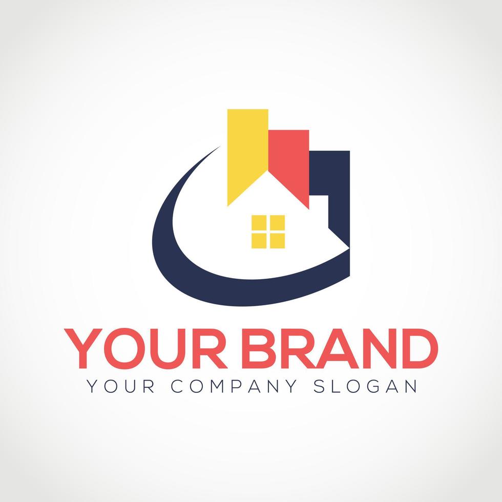 Smart home logo. House Logo Design. Real Estate, Construction, Architecture and Building Logos. vector