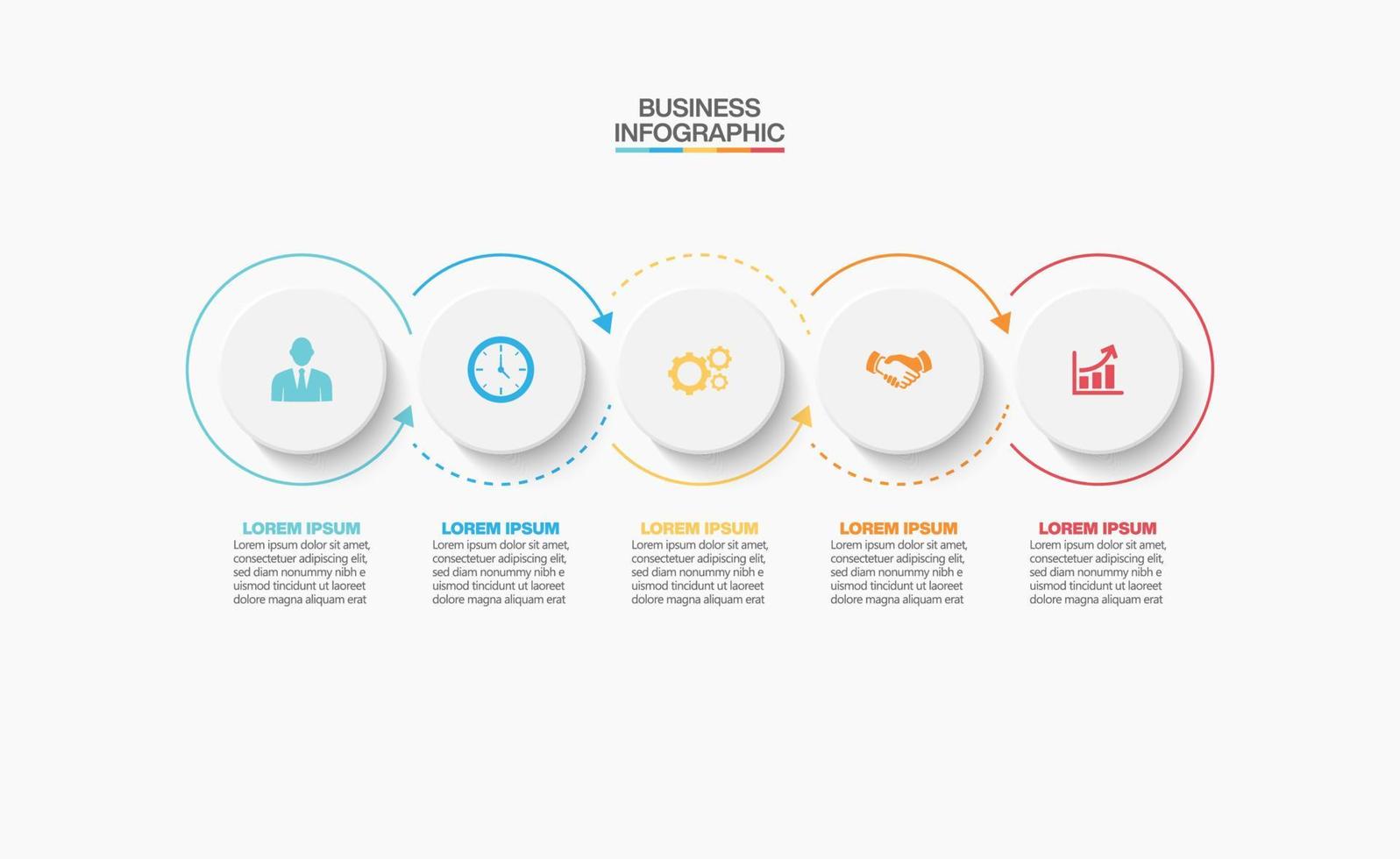 Presentation business infographic template vector