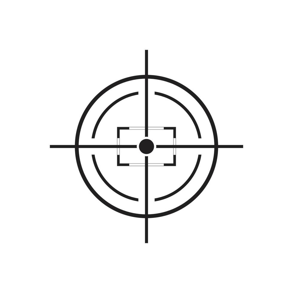 Sniper sight symbol Crosshair target logo vector