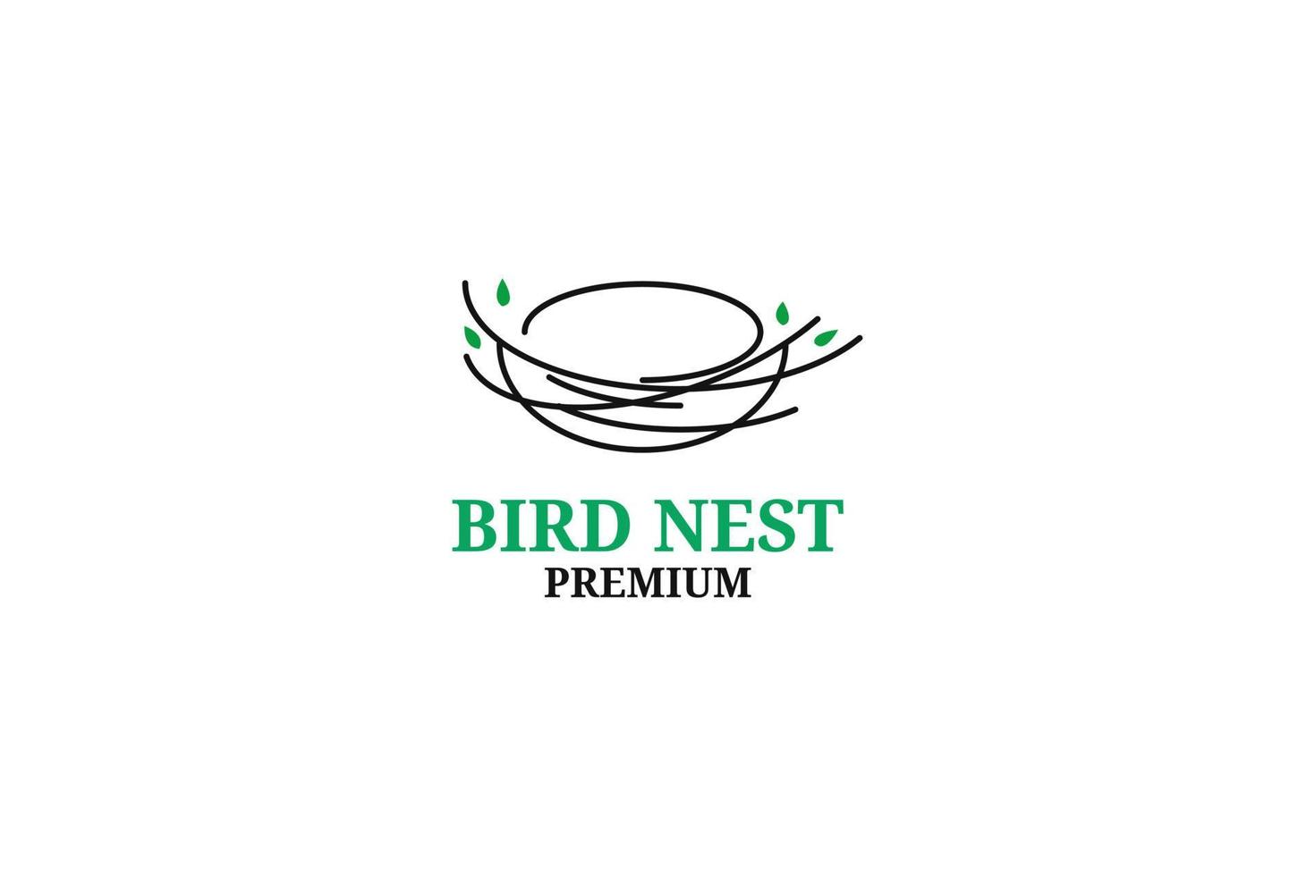 Bird nest logo design vector illustration