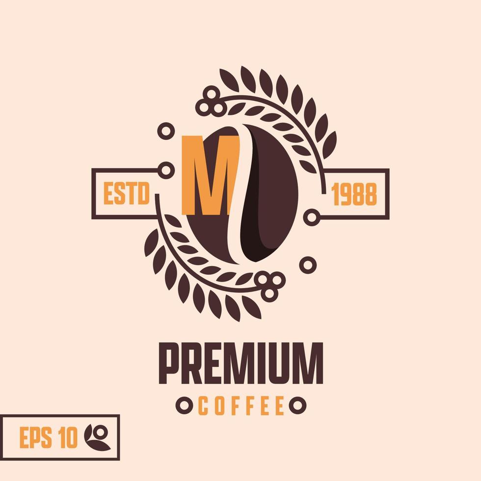 Alphabet M Coffee Logo 13402285 Vector Art at Vecteezy