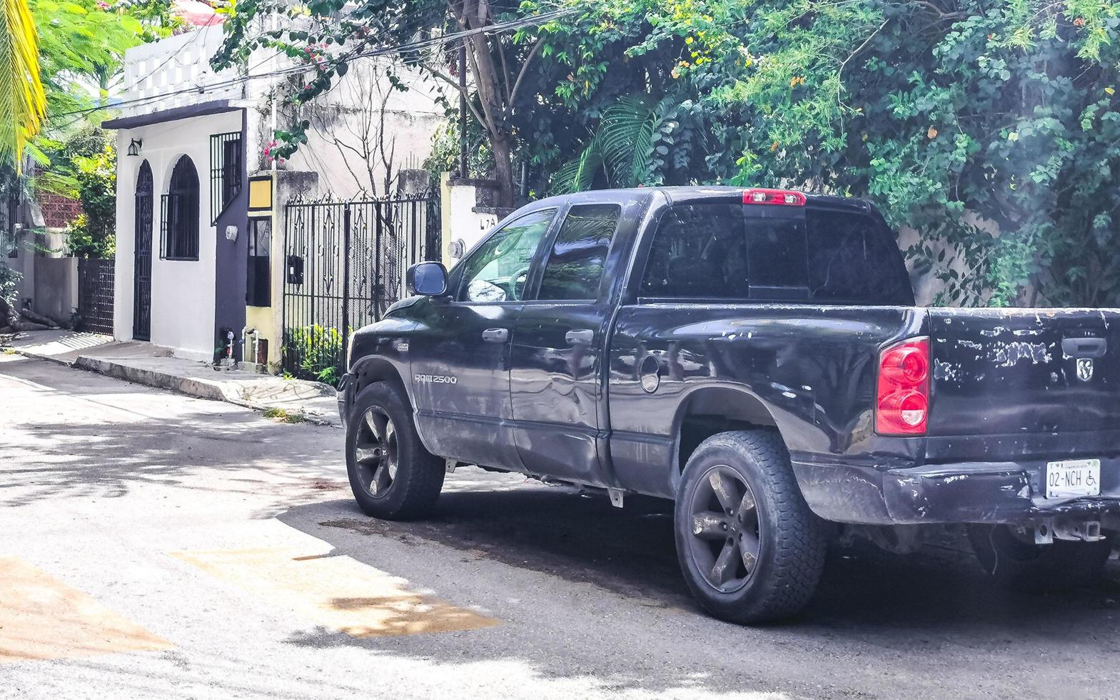 Playa del Carmen Quintana Roo Mexico 2022 Various Mexican pickup trucks cars 4x4 Off-road vehicles Mexico. photo