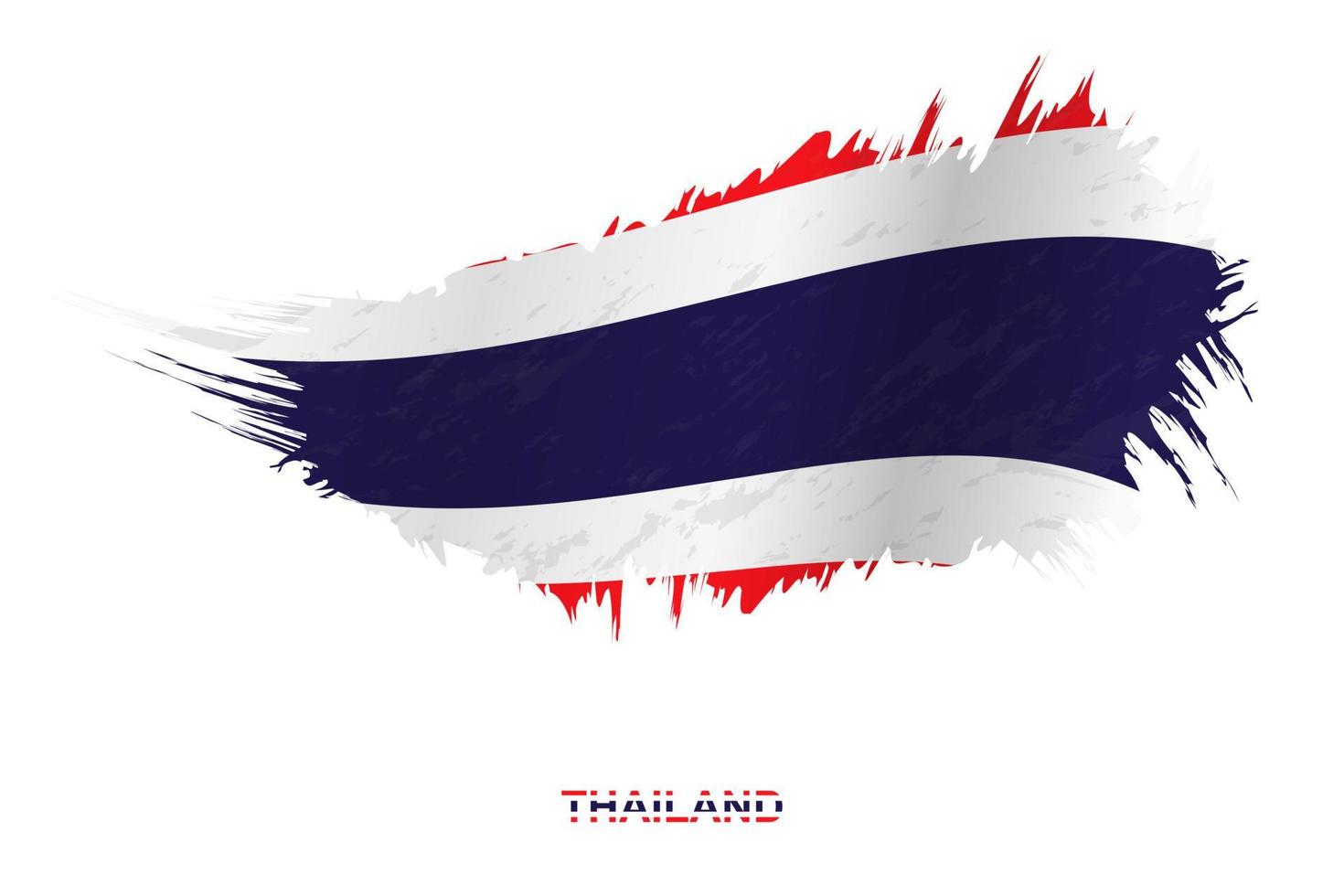 bandera de tailandia en estilo grunge con efecto ondulante. vector