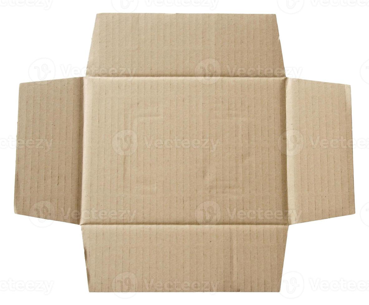 recycled cardboard isolated on white photo