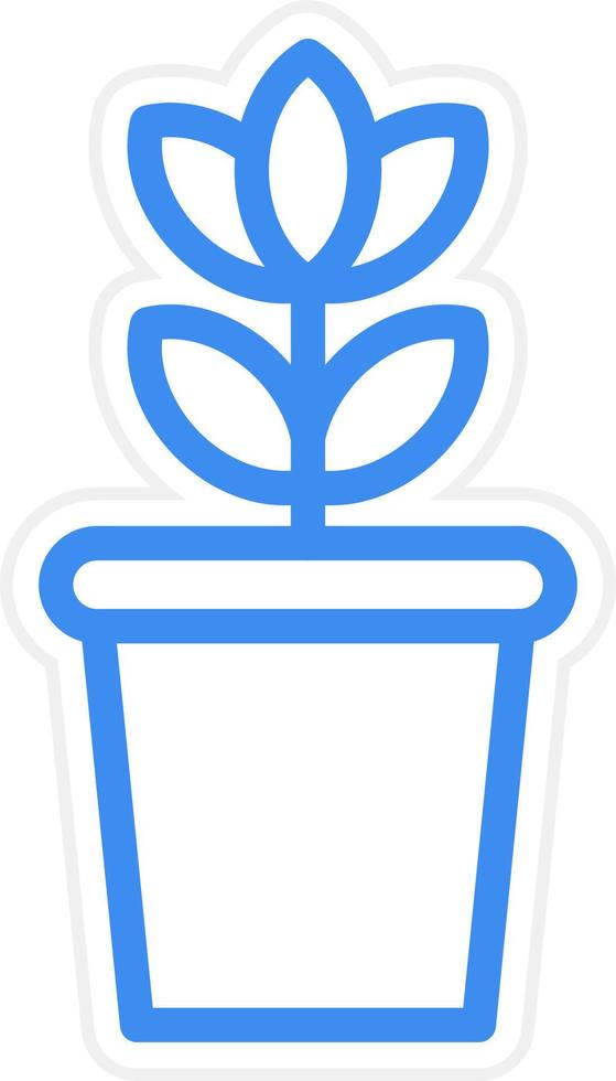Plant Pot Icon Style vector