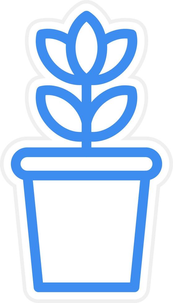 Plant Pot Icon Style vector