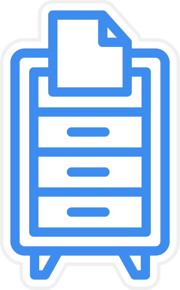 Filing Cabinet Icon Style vector