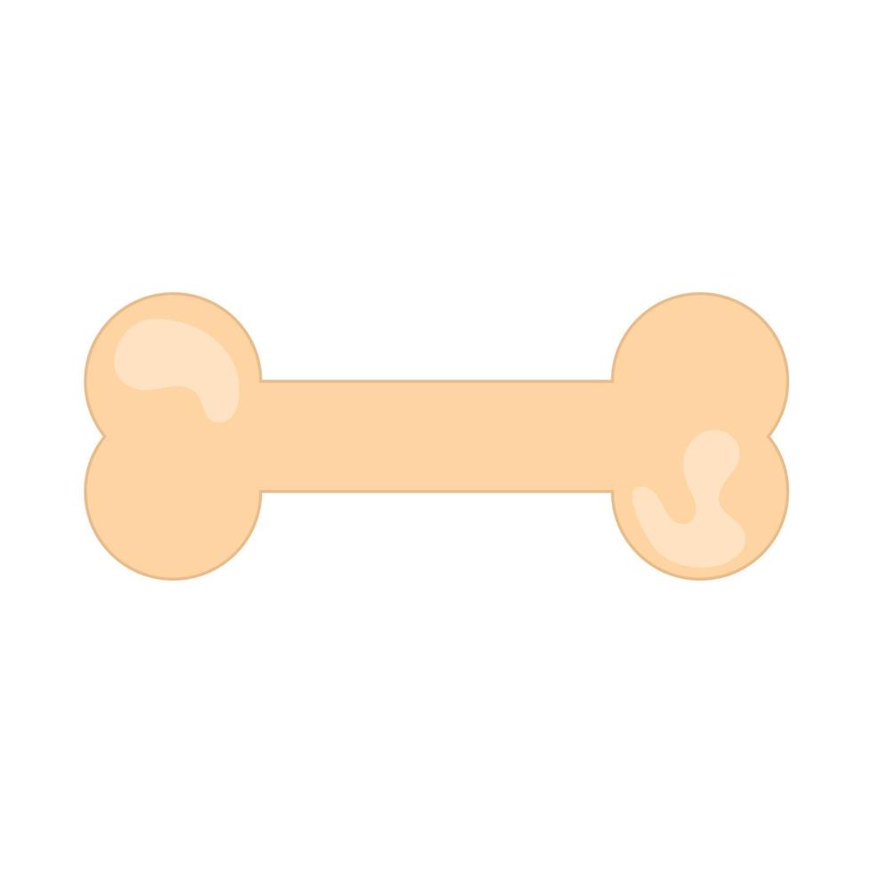 Bone of a dog on a white background. Vector illustration