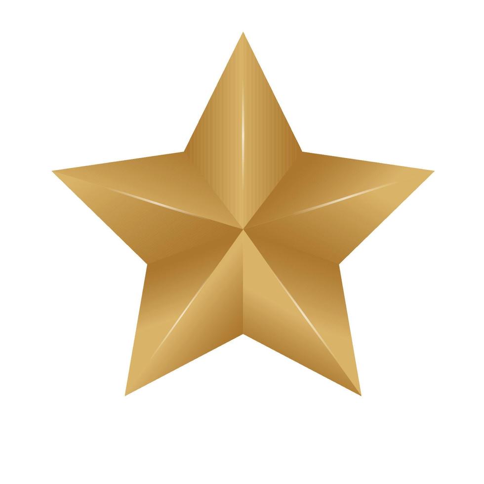 Golden star yellow vector