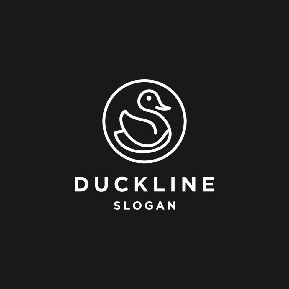 Duck logo icon design template vector illustration