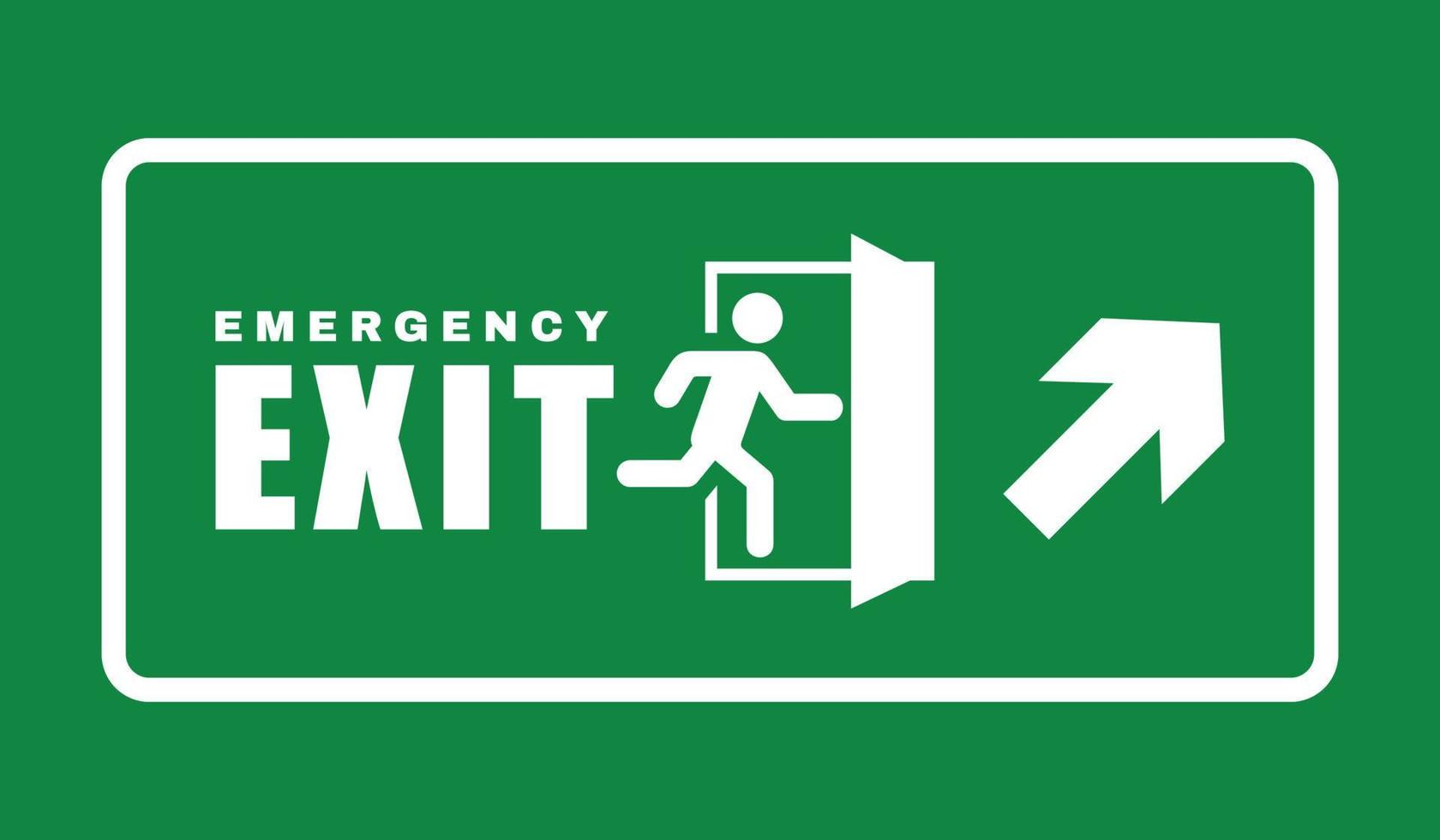 Exit door symbol. Evacuation symbol vector