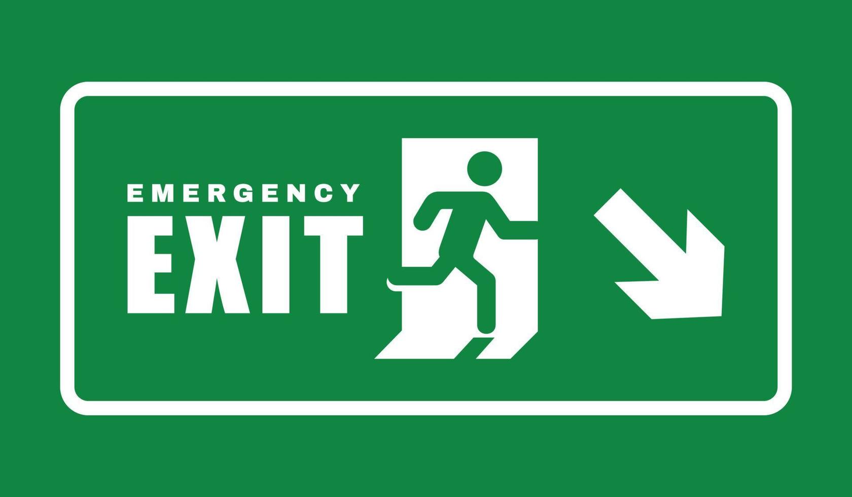 Exit door symbol. Evacuation symbol vector