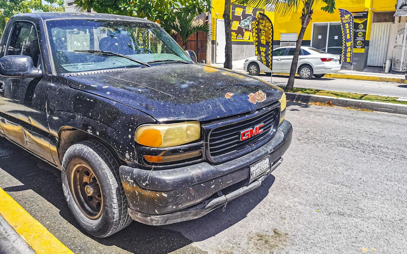 Playa del Carmen Quintana Roo Mexico 2022 Various Mexican pickup trucks cars 4x4 Off-road vehicles Mexico. photo