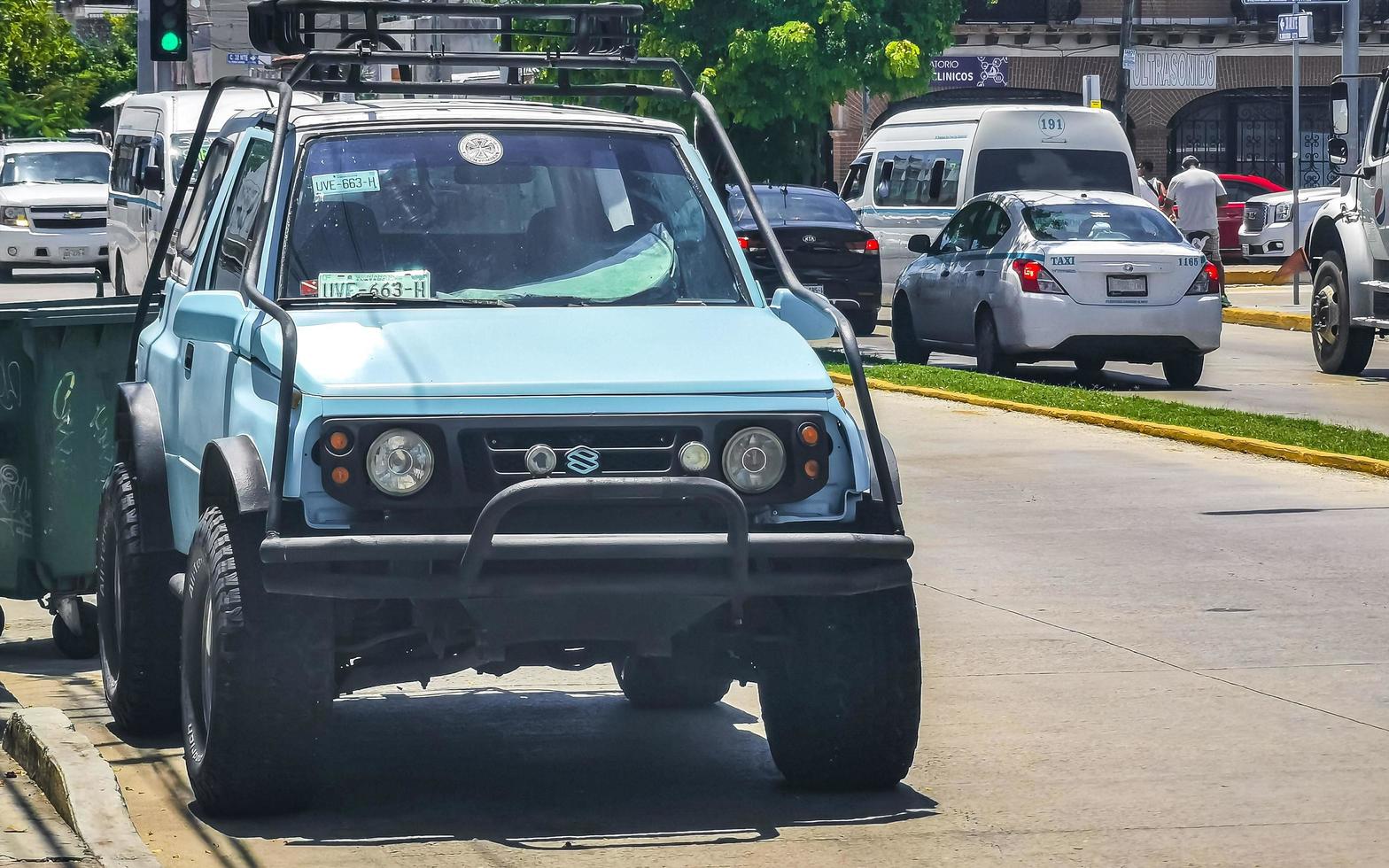 Playa del Carmen Quintana Roo Mexico 2022 Various Mexican pickup trucks cars 4x4 Off-road vehicles Mexico. photo