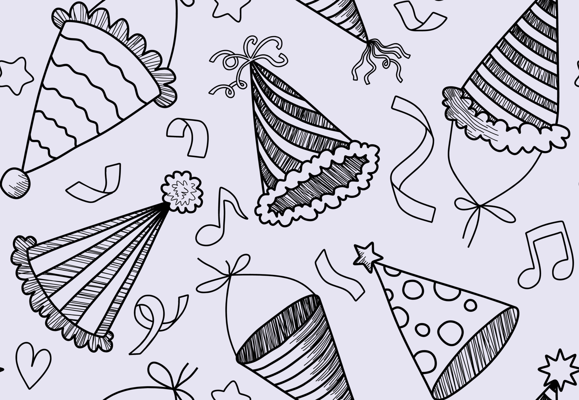 Birthday hats seamless pattern.Vector illustration 13403769 Vector Art