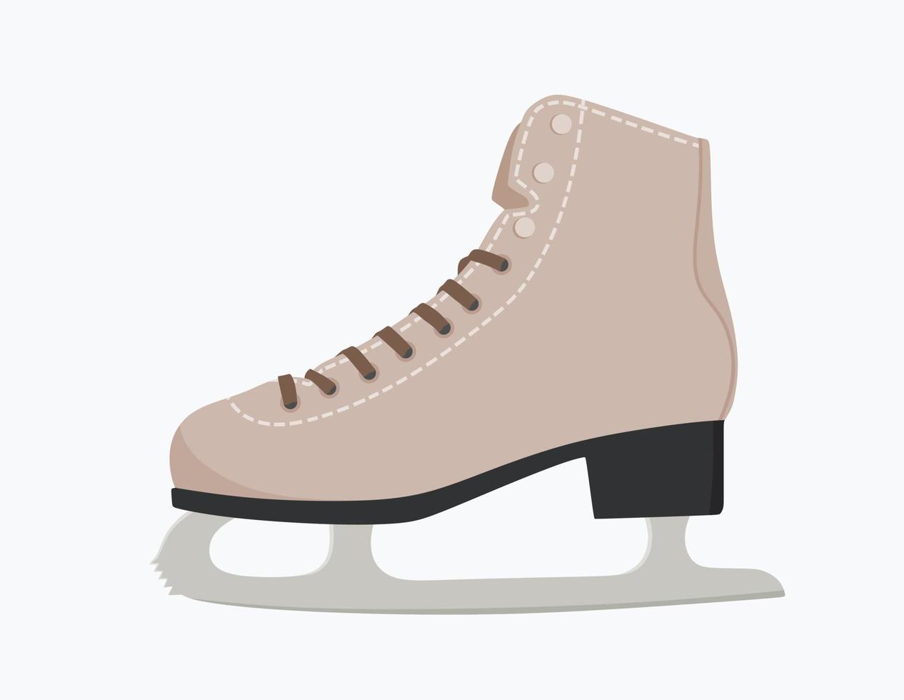 patinar sobre hielo con fondo blanco vector