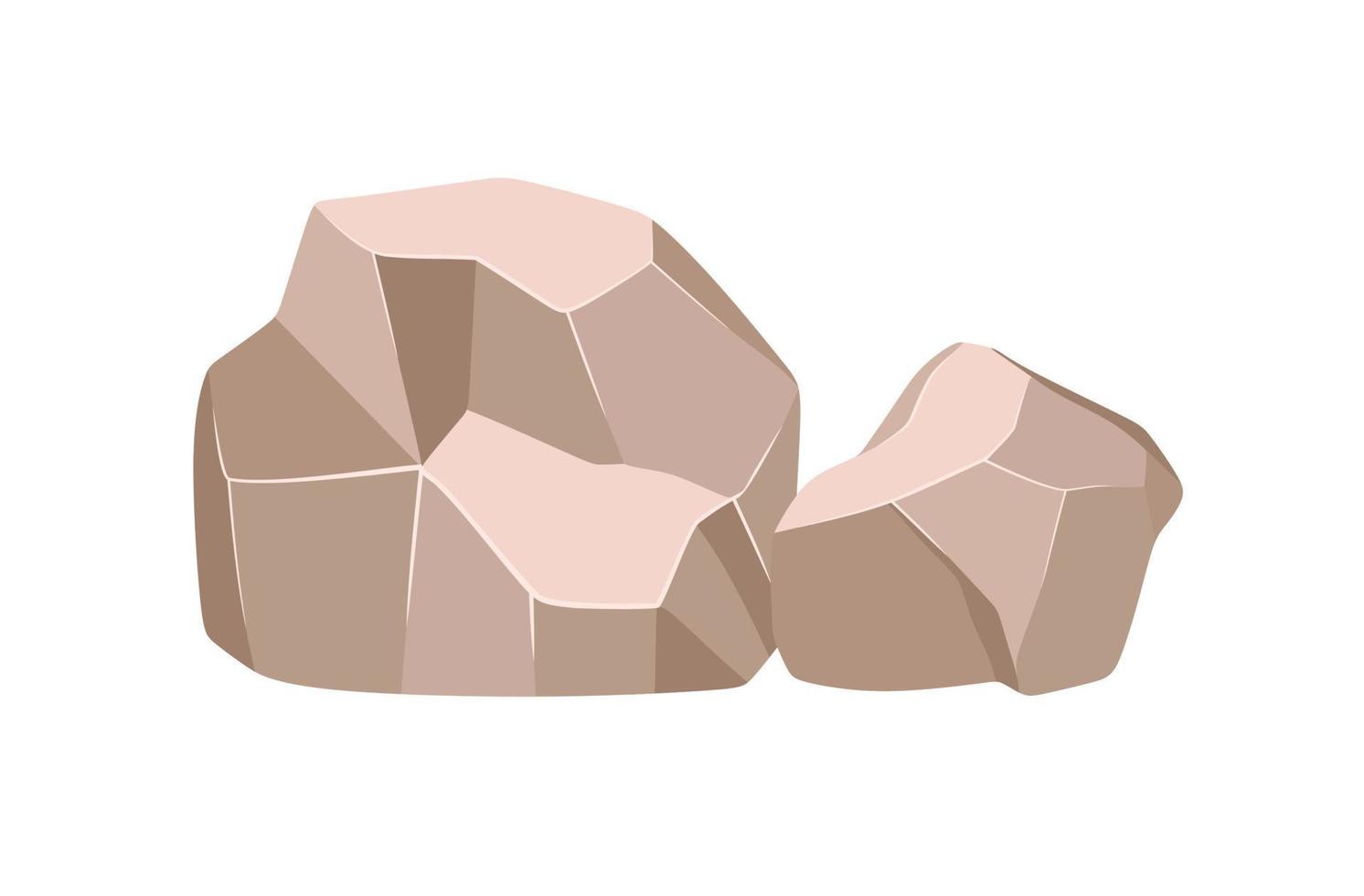 rock cartoon on white background vector