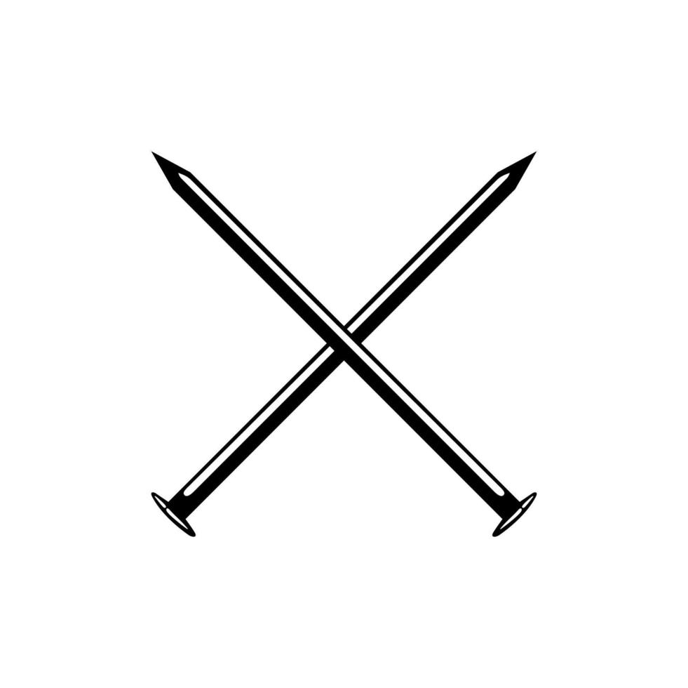 Nails Tools Silhouette for Art Illustration, Logo, Pictogram or Graphic Design Element. Vector Illustration