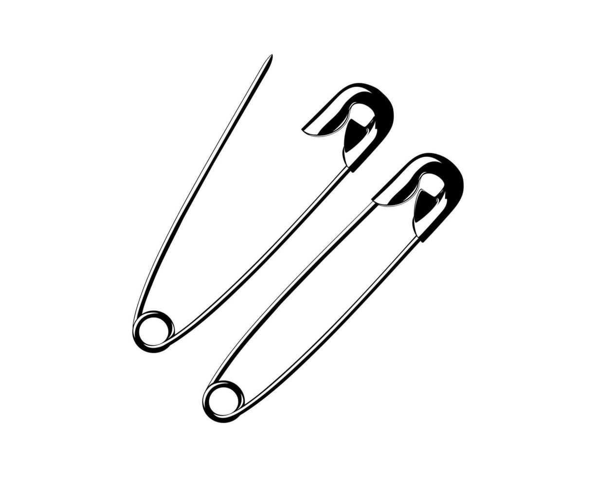 Safety Pin Silhouette for Art Illustration, Logo, Website, Apps ...