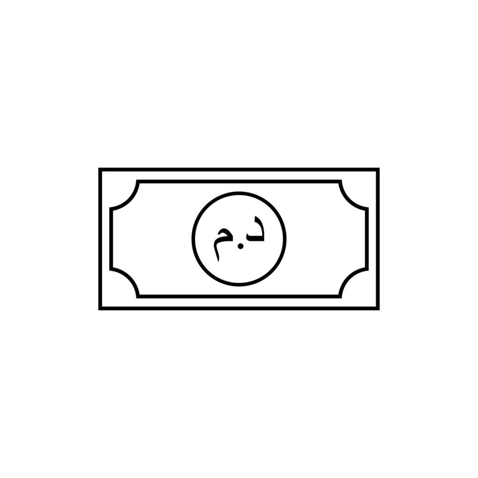 Morocco Currency Icon Symbol, Moroccan Dirham, MAD Sign. Vector Illustration