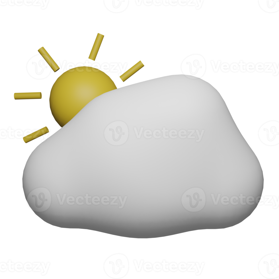 Icône météo 3D, parfaite pour être utilisée comme élément supplémentaire dans vos modèles, affiches et conceptions de bannières png