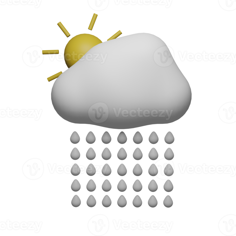 3D-Wettersymbol, perfekt als zusätzliches Element in Ihren Vorlagen, Postern und Bannerdesigns png